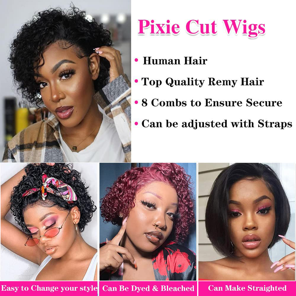 Perruques Pixie Cut 13x4, Perr - Short Pixie Cut Wig Human Hair Cheap avis et prix