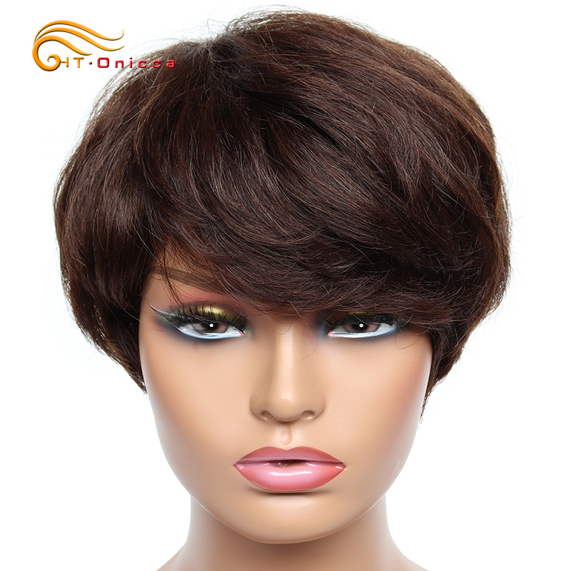 Perruque courte bon marché per - Short Pixie Cut Wig Human Hair Cheap avis et prix