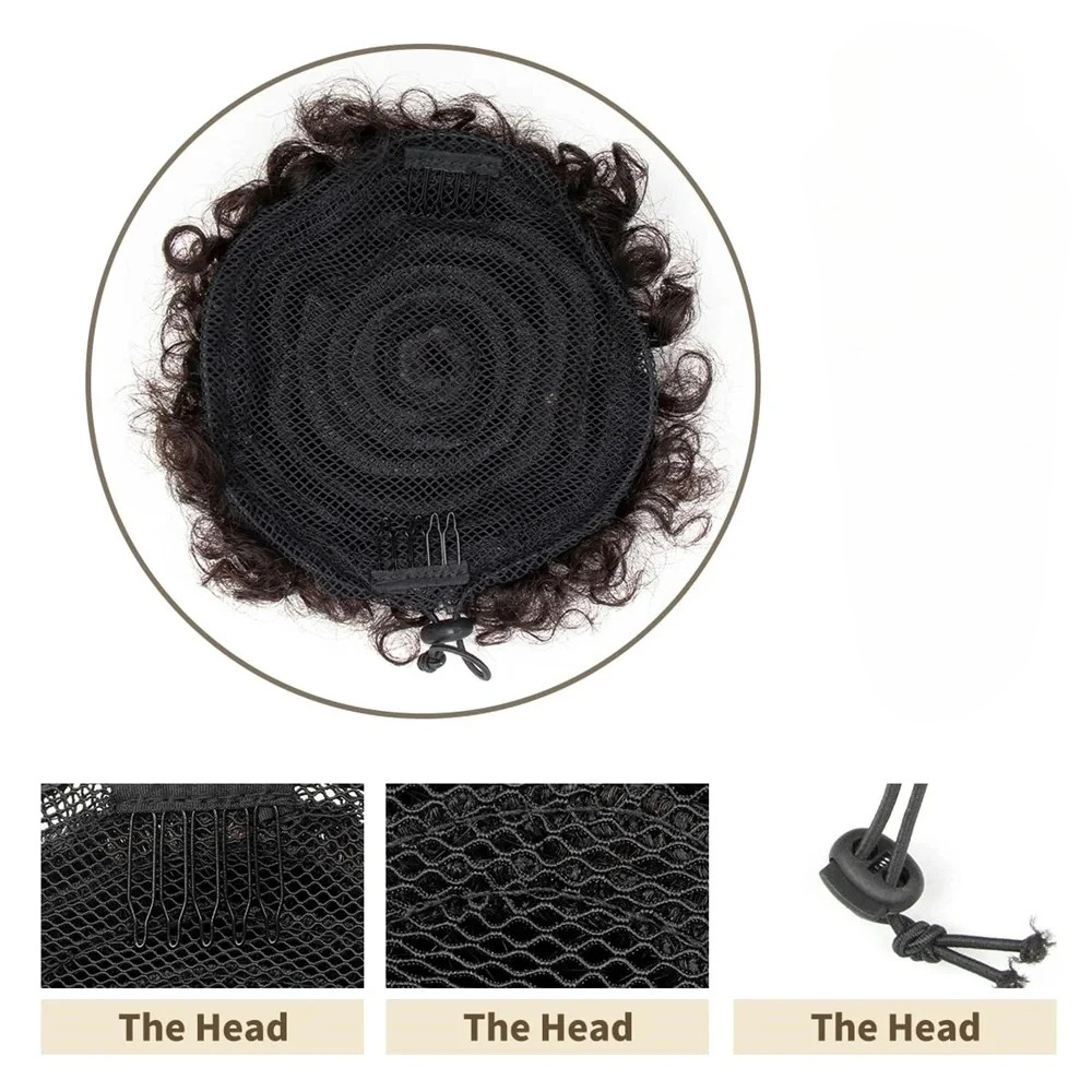 1 pièce/paquet Chignon afro po - Drawstring Afro Curly Puff Ponytail avis et prix