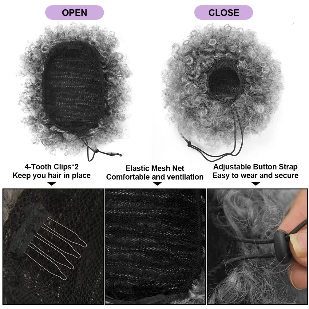 Queue de cheval afro à cordon, - Drawstring Afro Curly Puff Ponytail avis et prix