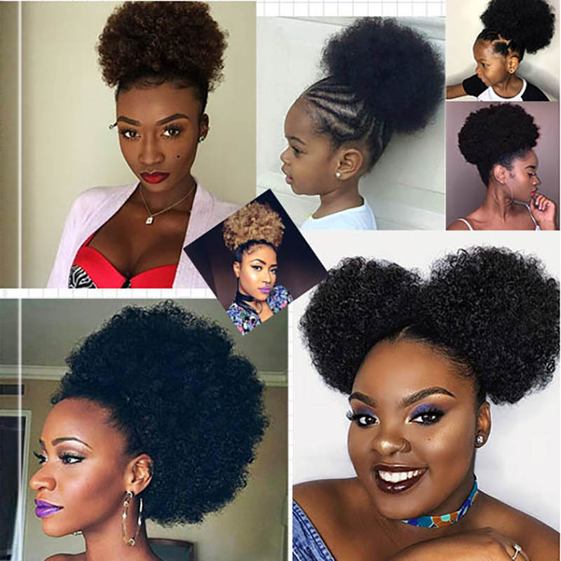 Grands Extensions de queue de  - Drawstring Afro Curly Puff Ponytail avis et prix