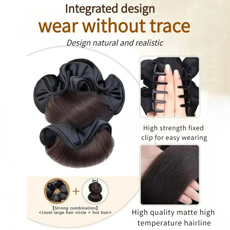 Nouveau chignon en satin synth - Claw Clip Messy Bun Hair Piece avis et prix