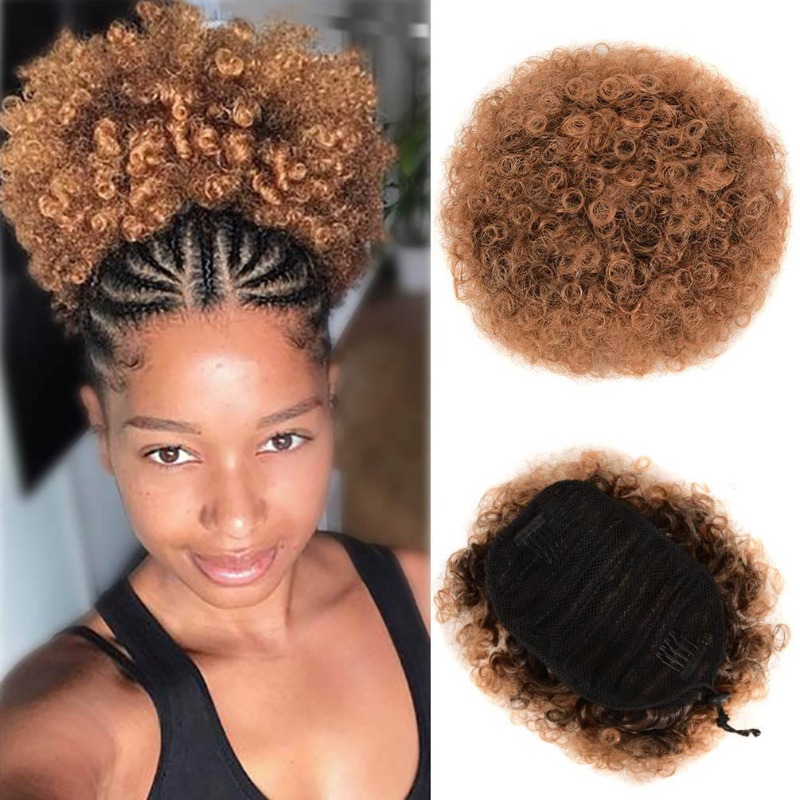 Chignon Afro Puff avec cordon  - Drawstring Afro Curly Puff Ponytail avis et prix