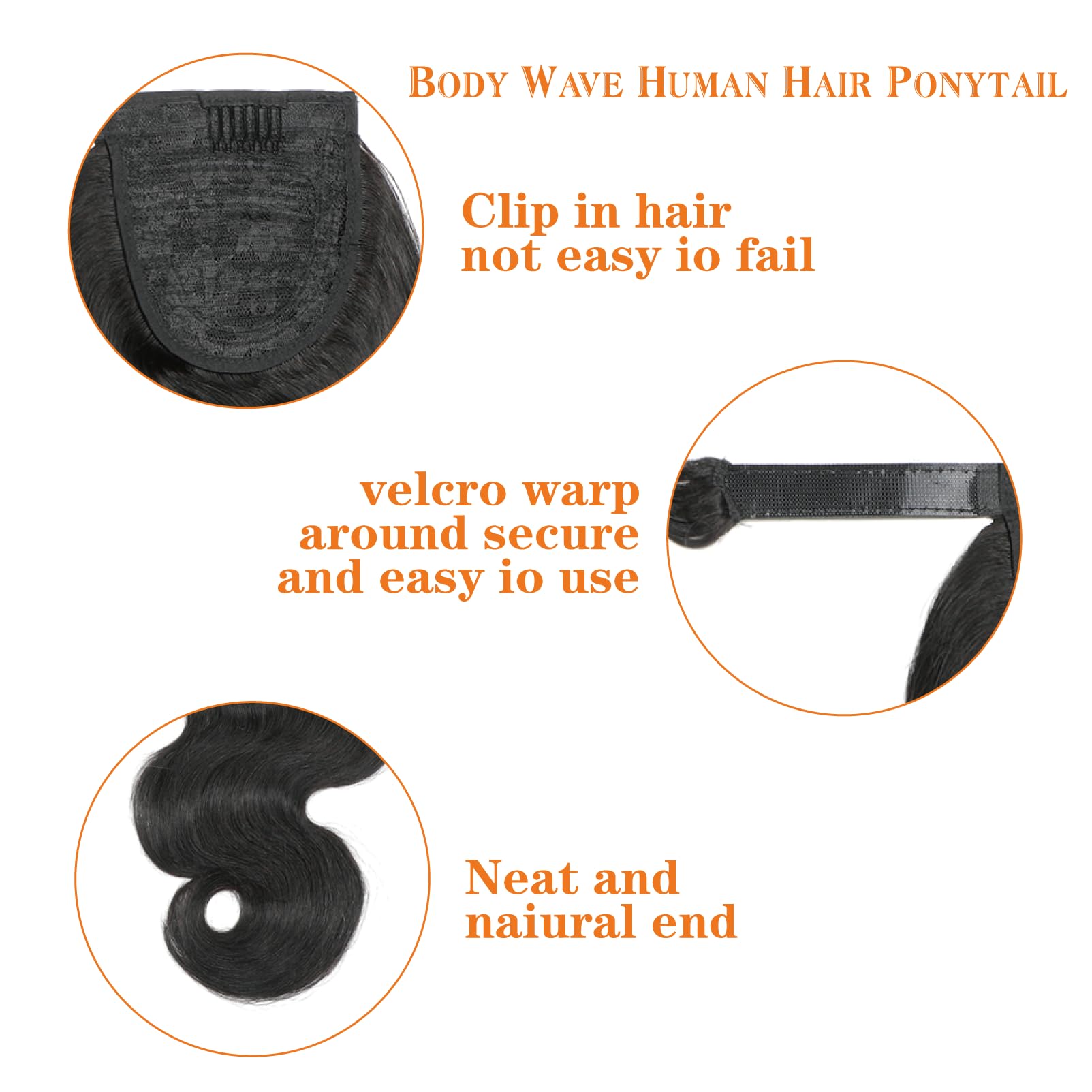Extensions de queue de cheval  - Seamless Clip In Hair Extensions Human Hair avis et prix