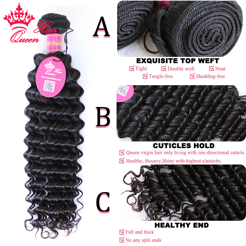 Top Quality Hair Bundles With  - Deep Wave 3 Bundles With Closure avis et prix