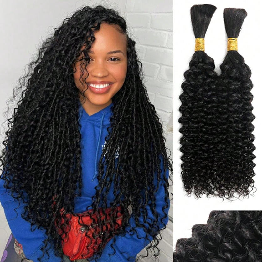 Cheveux humains à tresser en v - Water Wave Bulk Human Hair For Braiding avis et prix