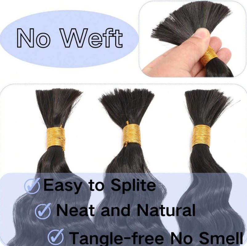 Cheveux humains à tresser en v - Water Wave Bulk Human Hair For Braiding avis et prix