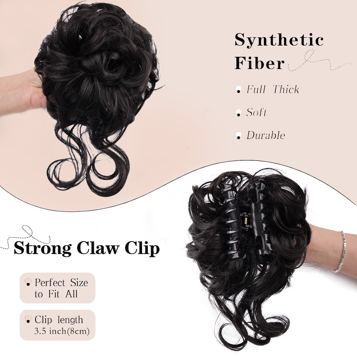 Chignon désordre morceau de ch - Claw Clip Messy Bun Hair Piece avis et prix