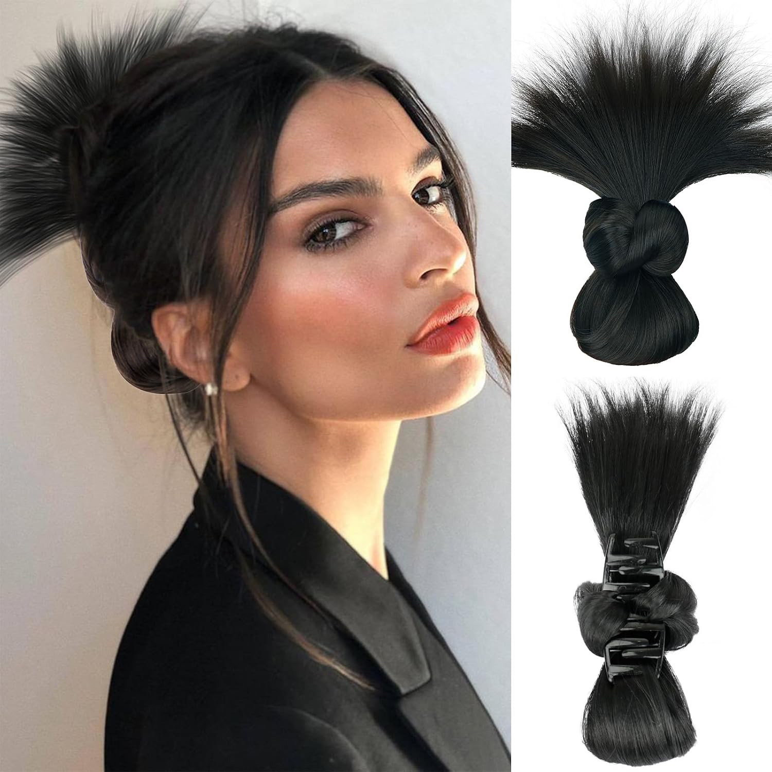 Chignon désordonné brun foncé  - Claw Clip Messy Bun Hair Piece avis et prix