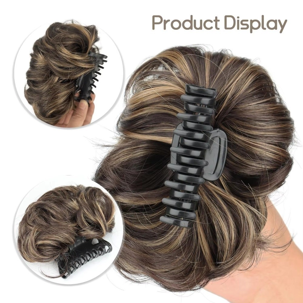 Chignon synthétique ondulé ave - Claw Clip Messy Bun Hair Piece avis et prix