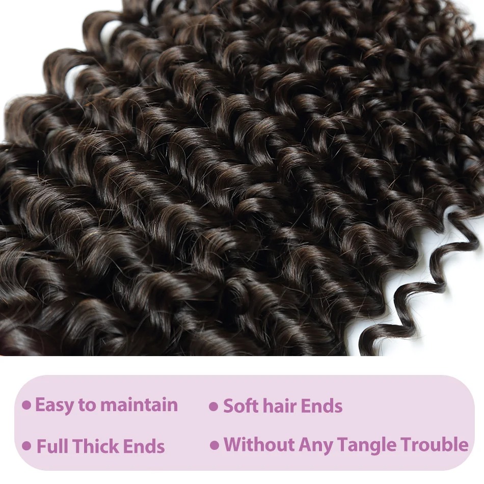 Pixie Curl cheveux paquets ave - Deep Wave 3 Bundles With Closure avis et prix