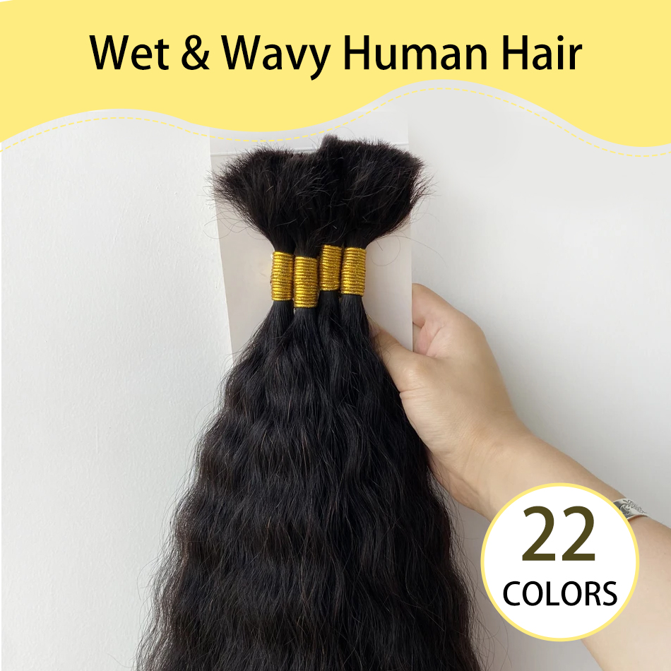 Yelo cheveux tressés humains h - Water Wave Bulk Human Hair For Braiding avis et prix